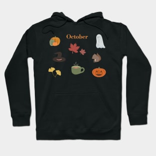 Cute October Essential Doodles Hoodie